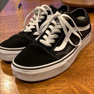 Black and white vans